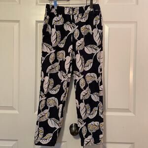 J.Crew Women's Elastic Waist / Hem 4 Pocket Patterned Pants, size 2